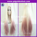 Golden Hair New Arrival Fibre Synthetic Two Tone Lace Front Wig